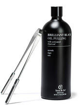 Load image into Gallery viewer, Charcoal Oil Pulling + Stainless Steel Tongue Scraper Bundle