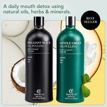 Load image into Gallery viewer, Terra & Co.® Oil Pulling Bundle – Gentle Green + Brilliant Black | Ayurvedic Detox, Enamel Protection & Whitening