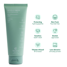 Load image into Gallery viewer, Gentle Green™ Sensitive Toothpaste with Hydroxyapatite & B12 (Fluoride-Free, Natural Enamel Support & Sensitive Teeth Relief)