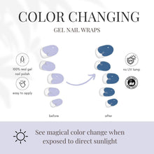Load image into Gallery viewer, COLOR CHANGE Malibu Coastline Cobalt Gel Nail Wrap - Pothos Beauty