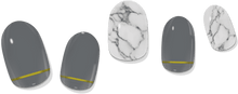 Load image into Gallery viewer, Grey & Gold Marble Gel Nail Wrap - Pothos Beauty