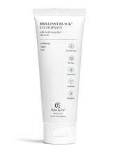 Load image into Gallery viewer, Brilliant Black® Charcoal Whitening Toothpaste with Micro-Hydroxyapatite (Fluoride-Free, Enamel Strength &amp; Sensitive Teeth Relief)
