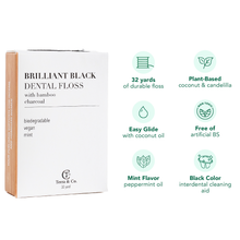 Load image into Gallery viewer, Brilliant Black® Floss – Whitens Between Teeth Naturally
