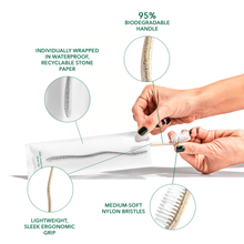 Load image into Gallery viewer, Gentle Green Toothbrush Family Pack (10 Count) – Eco-Friendly Wheat Straw Toothbrushes for Sensitive Teeth | BPA-Free, Travel-Friendly
