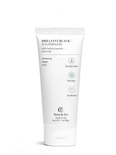 Load image into Gallery viewer, Brilliant Black® Charcoal Whitening Toothpaste with Micro-Hydroxyapatite (Fluoride-Free, Enamel Strength &amp; Sensitive Teeth Relief)
