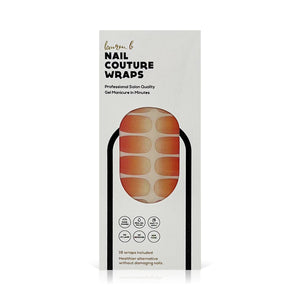 Apricot Gradient Gel Nail Wrap - Pothos Beauty