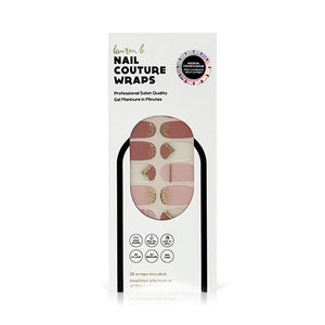 COLOR CHANGE Pink & Gold Delicate Geometric Gel Nail Wrap - Pothos Beauty