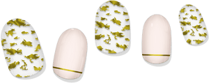 Gold Leaf & Blush Gel Nail Wrap - Pothos Beauty