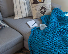 Load image into Gallery viewer, Gravity Chunky Knit Blanket | Gravity Blankets - Pothos Beauty 10 lbs weighted blanket200 - 300anxiety relief
