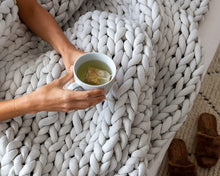 Load image into Gallery viewer, Gravity Chunky Knit Blanket | Gravity Blankets - Pothos Beauty 10 lbs weighted blanket200 - 300anxiety relief
