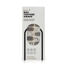 Load image into Gallery viewer, Grey &amp; Gold Marble Gel Nail Wrap - Pothos Beauty

